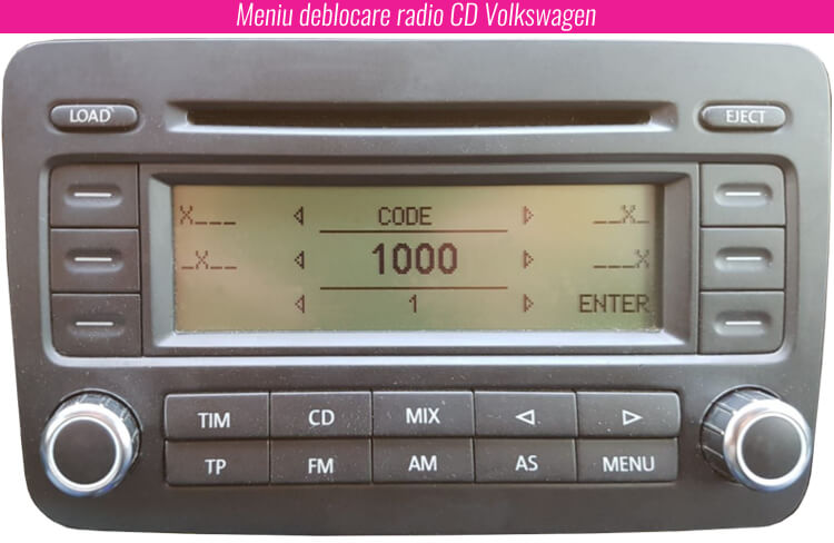 deblocarea unui radio VW Volkswagen